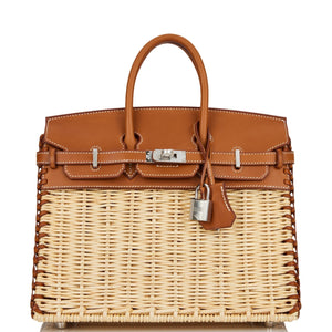 Picnic Sellier Birkin 25 Barenia Palladium Hardware Kilta bags