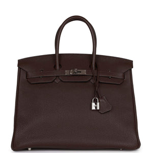 Birkin 35 Chocolate Togo Palladium Hardware Kilta bags