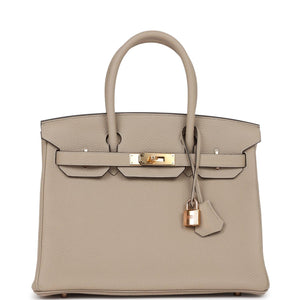 Birkin 30 Gris Tourterelle Togo Rose Gold Hardware Kilta bags