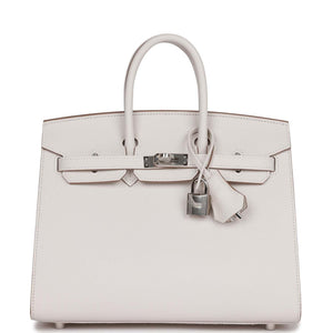 Birkin Sellier 25 Gris Pale Epsom Palladium Hardware Kilta bags