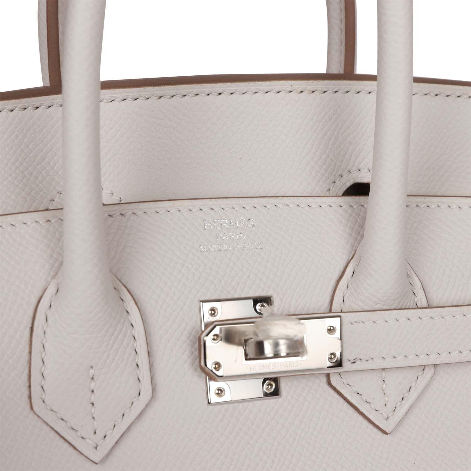 Birkin Sellier 25 Gris Pale Epsom Palladium Hardware Kilta bags