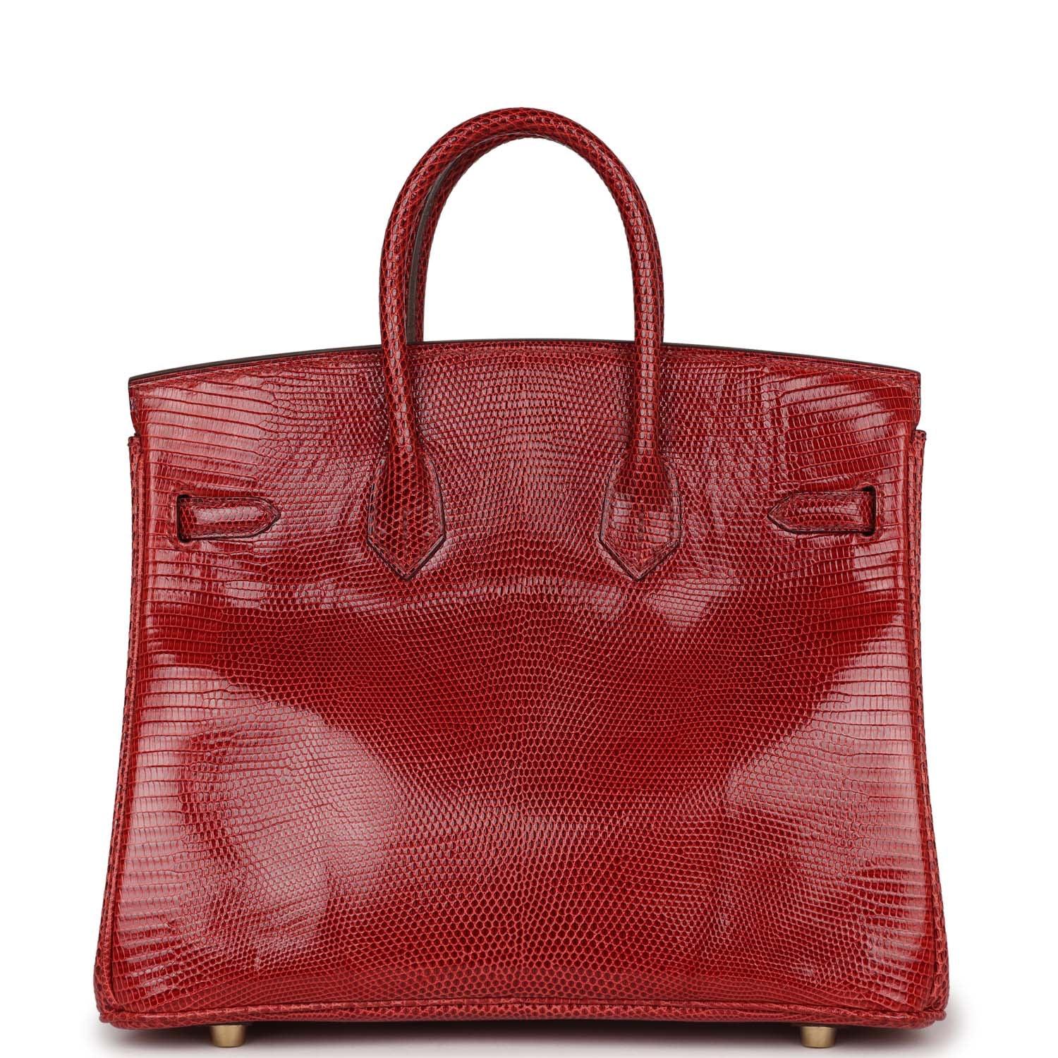 Birkin 25 Rouge Moyen Salvator Lizard Gold Hardware Kilta bags