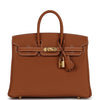 Birkin 25 Gold Togo Gold Hardware Kilta bags