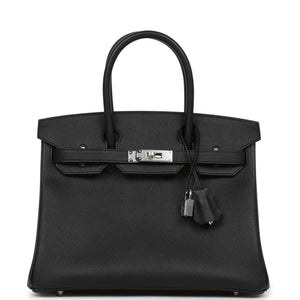 Birkin 30 Black Epsom Palladium Hardware Kilta bags