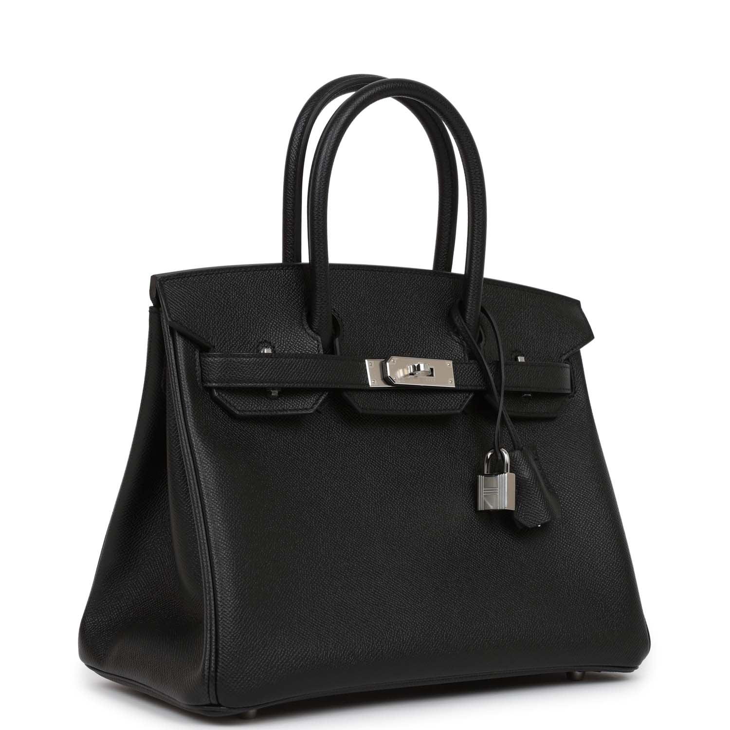 Birkin 30 Black Epsom Palladium Hardware Kilta bags