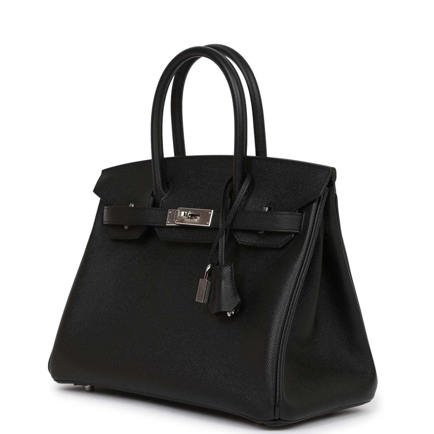 Birkin 30 Black Epsom Palladium Hardware Kilta bags