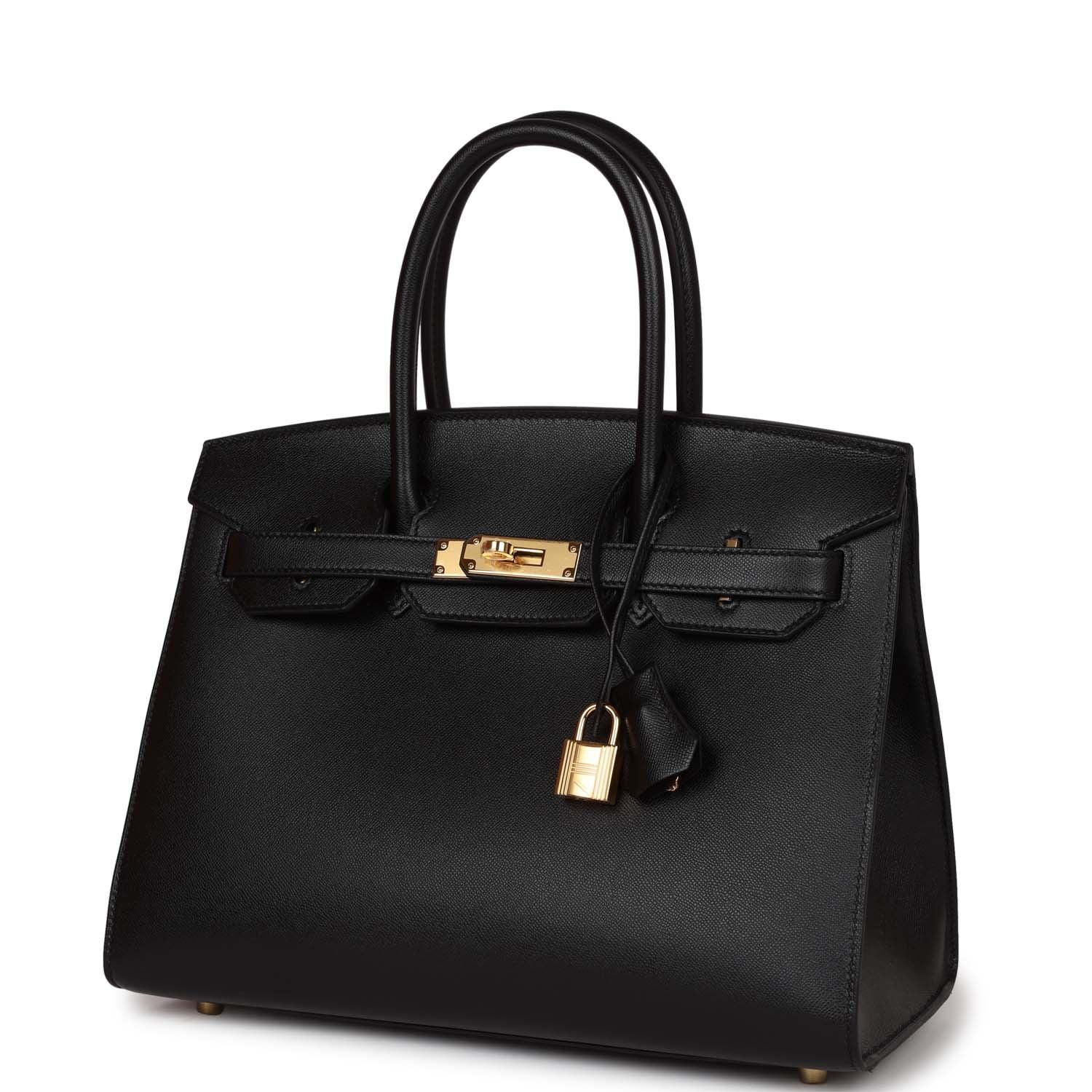 Birkin Sellier 30 Black Madame Gold Hardware Kilta bags