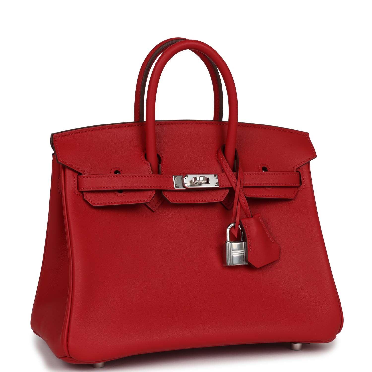 Birkin 25 Rouge Piment Swift Palladium Hardware Kilta bags