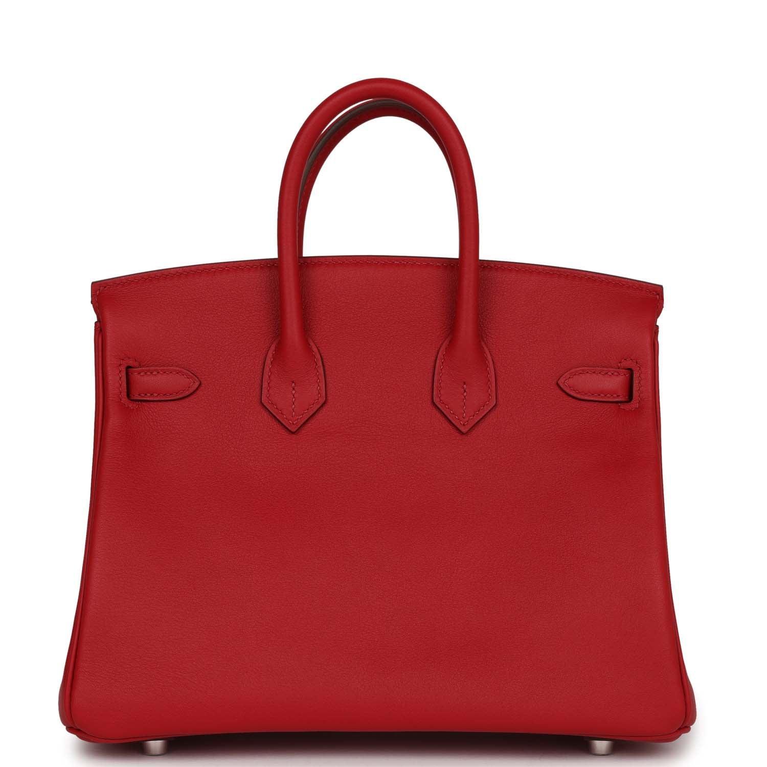 Birkin 25 Rouge Piment Swift Palladium Hardware Kilta bags