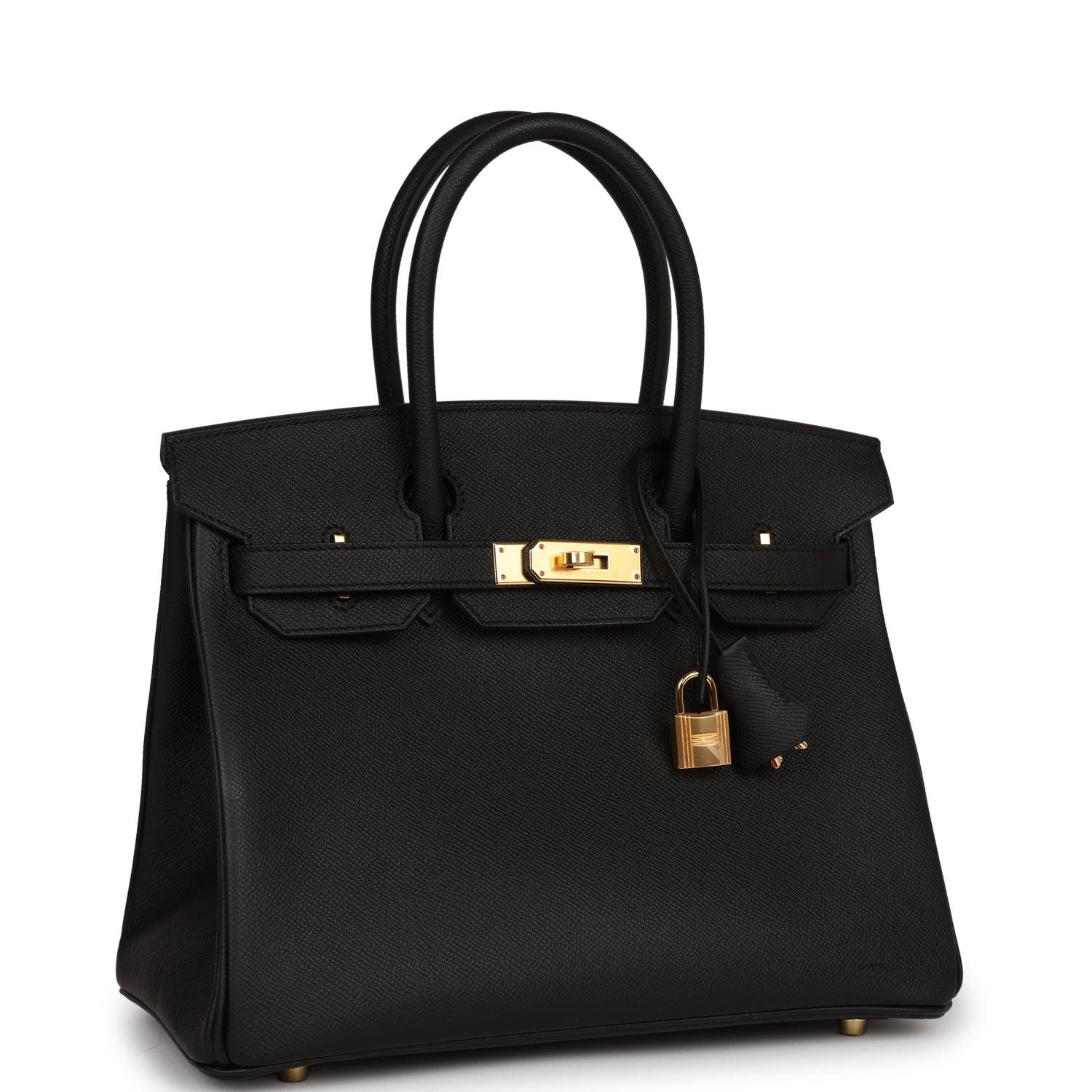 Birkin 30 Black Epsom Gold Hardware Kilta bags