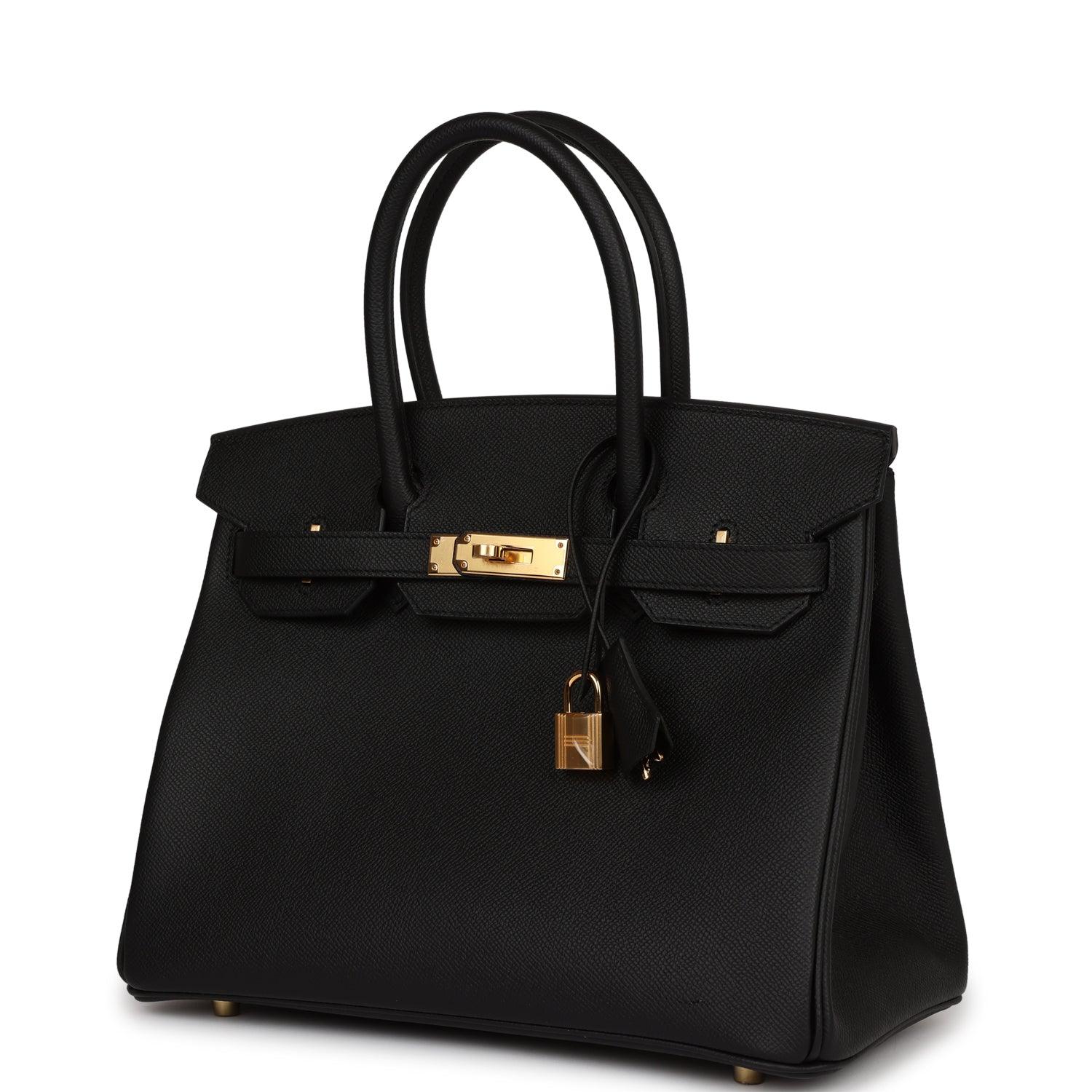 Birkin 30 Black Epsom Gold Hardware Kilta bags