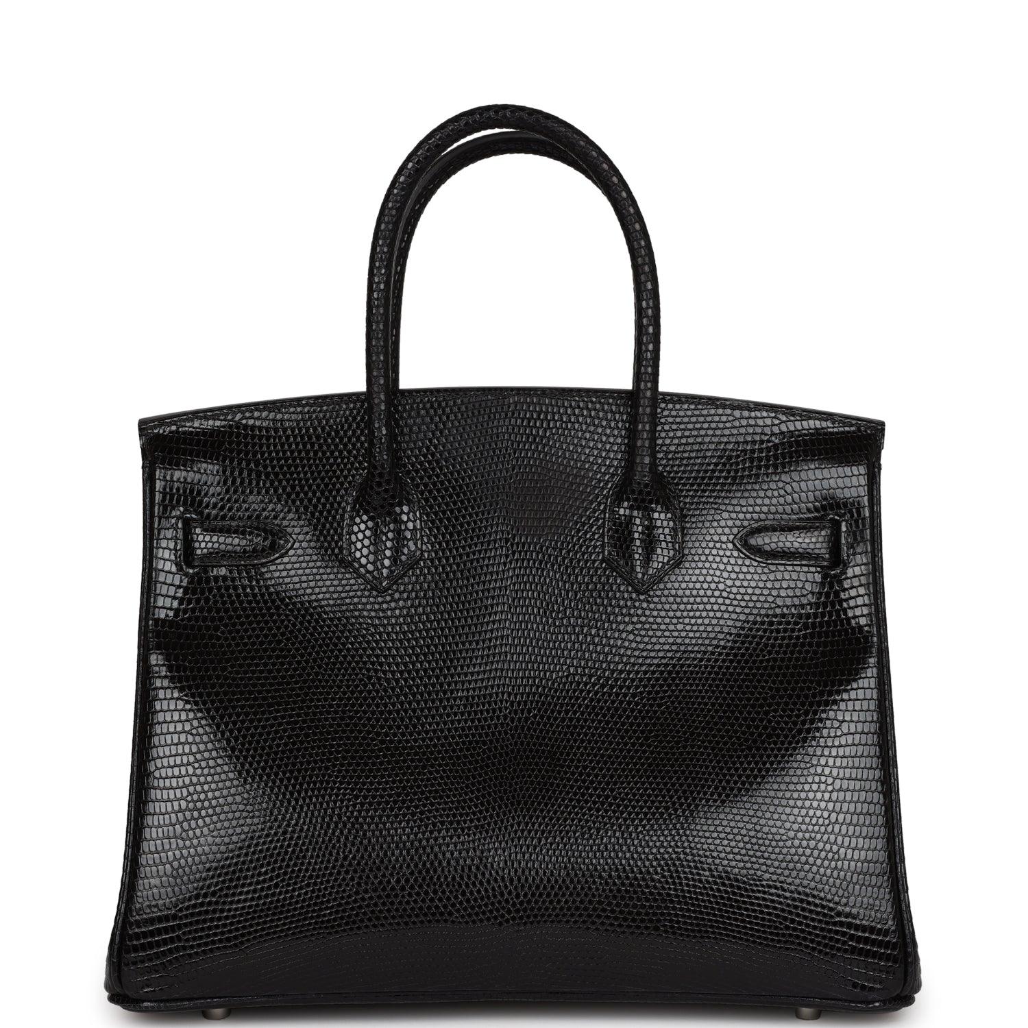 Birkin 30 Black Niloticus Lizard Palladium Hardware Kilta bags