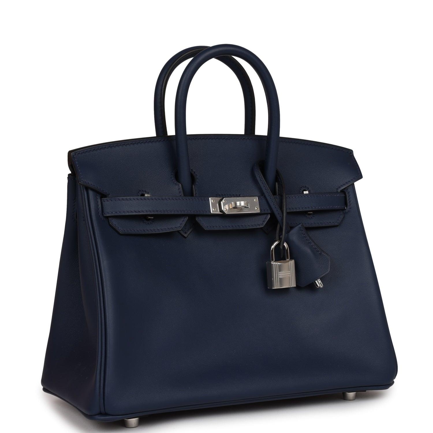 Birkin 25 Bleu Navy Swift Palladium Hardware Kilta bags