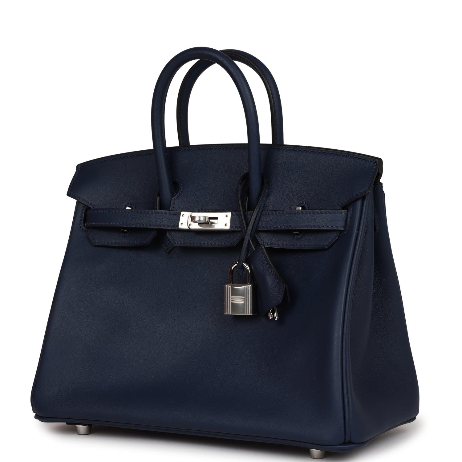 Birkin 25 Bleu Navy Swift Palladium Hardware Kilta bags