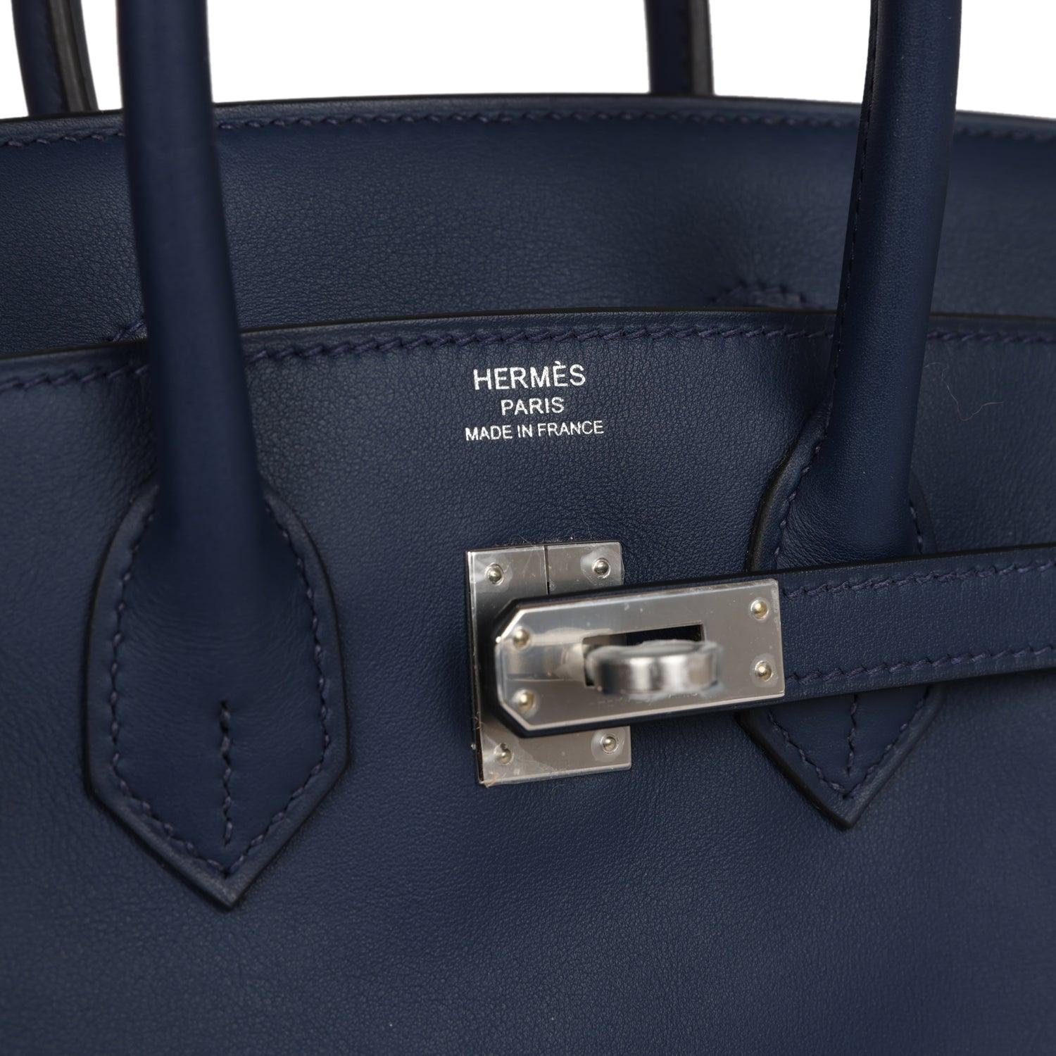 Birkin 25 Bleu Navy Swift Palladium Hardware Kilta bags