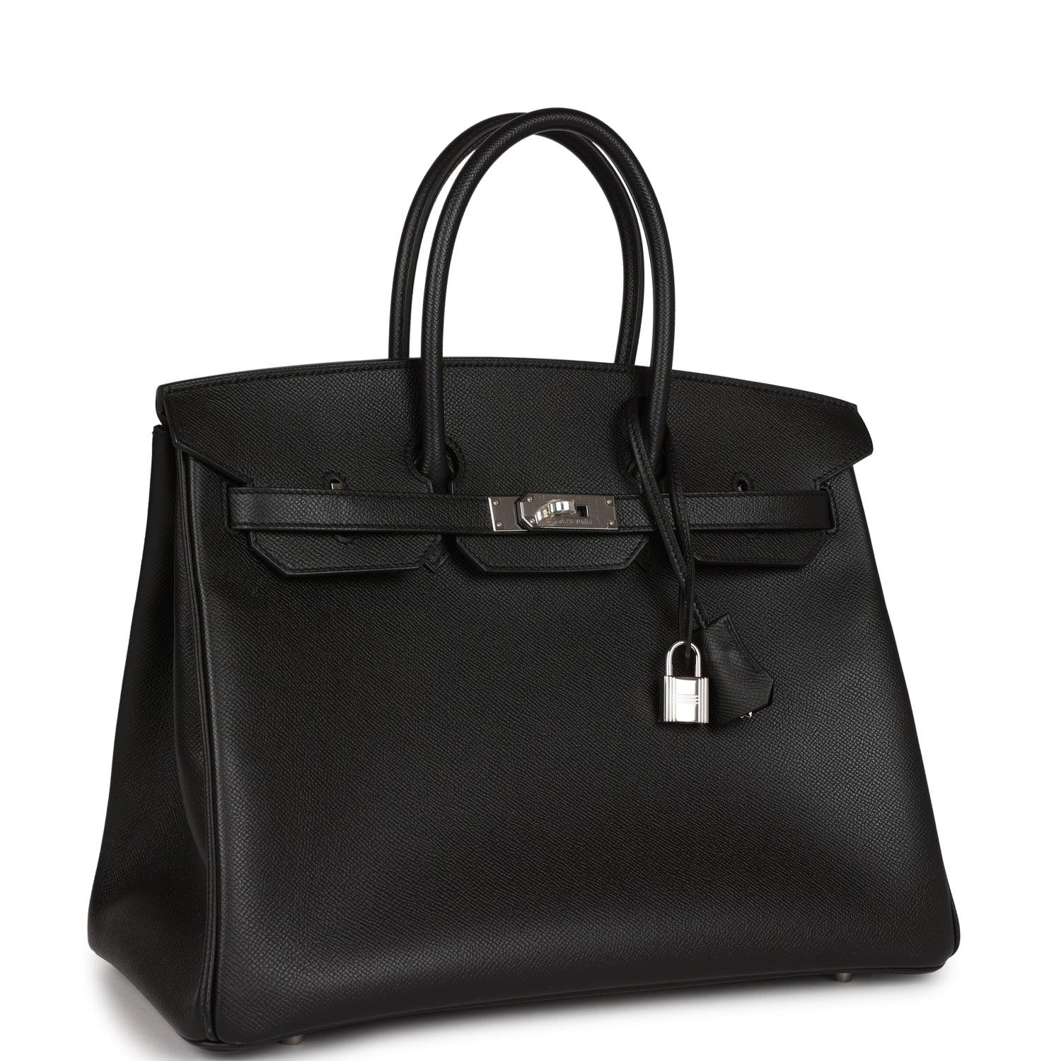 HRMS Birkin 35 Black Epsom Palladium Hardware Kilta bags