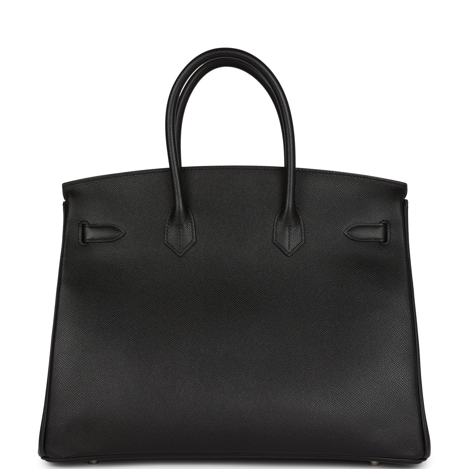 HRMS Birkin 35 Black Epsom Palladium Hardware Kilta bags