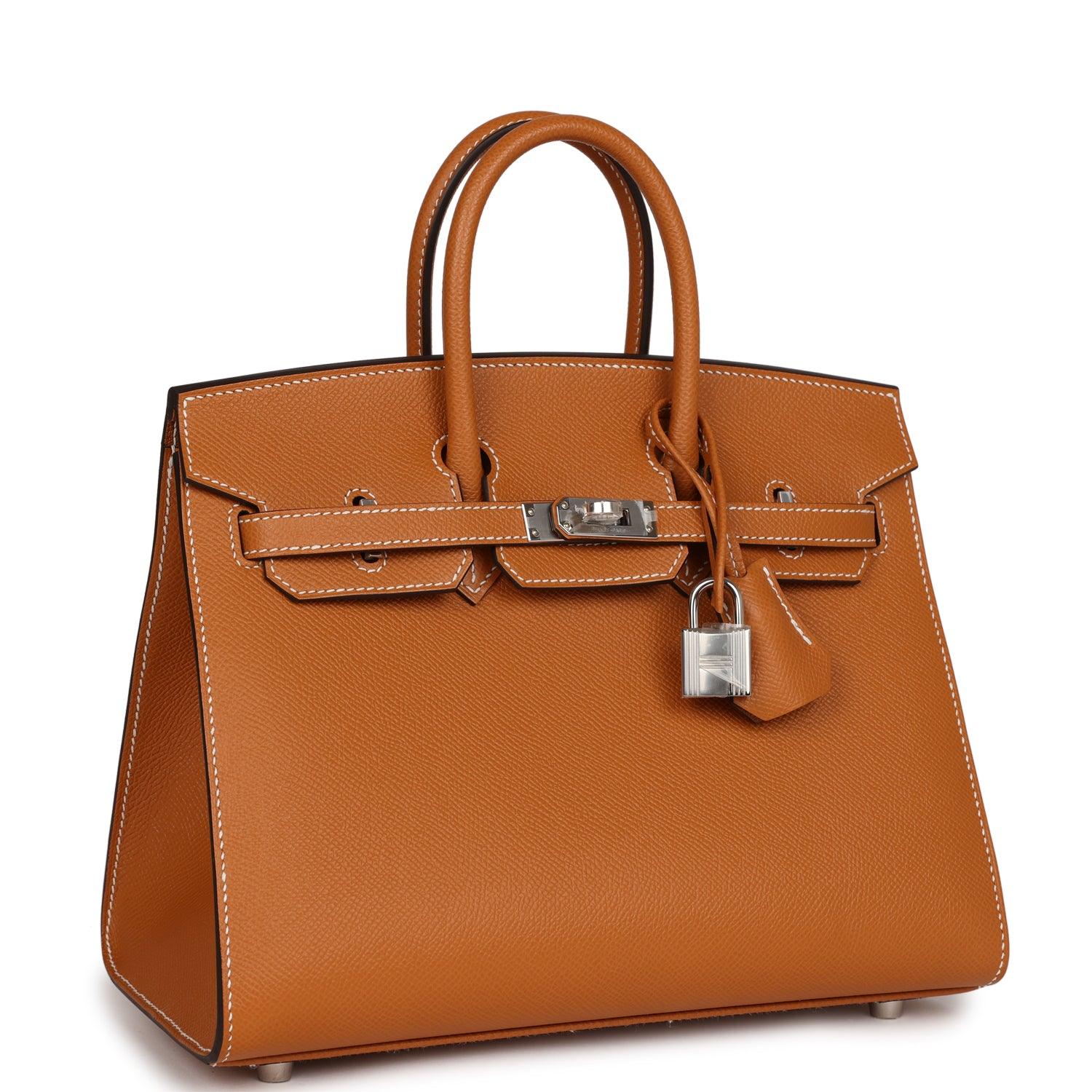 Birkin Sellier 25 Toffee Epsom Palladium Hardware Kilta bags