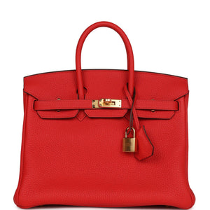 Birkin 25 Rouge de Coeur Togo Gold Hardware Kilta bags