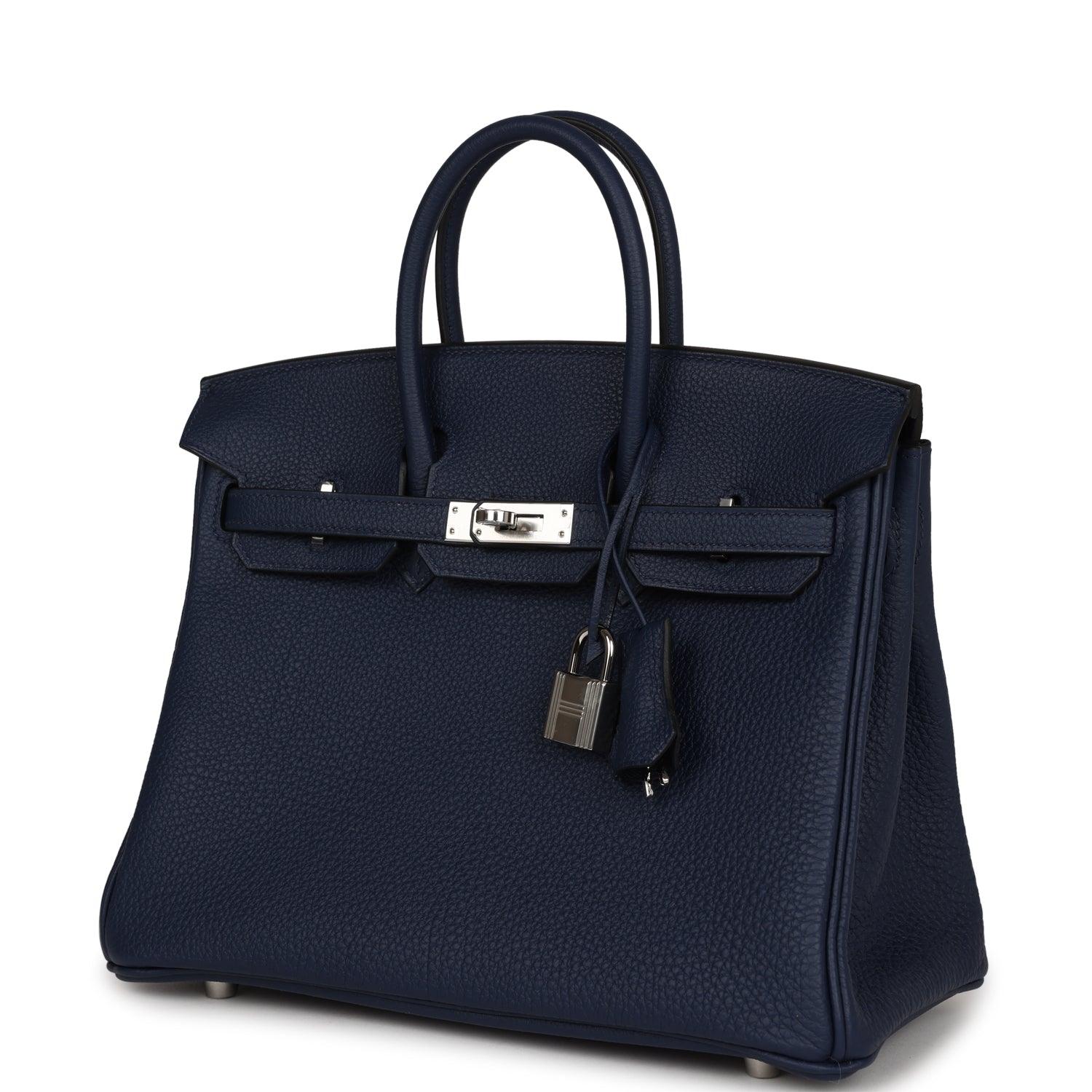 Birkin 25 Bleu Navy Togo Palladium Hardware Kilta bags