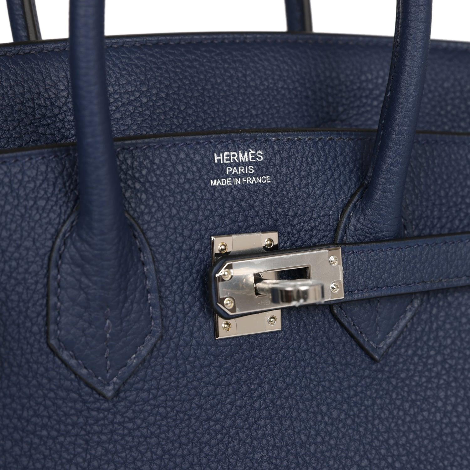 Birkin 25 Bleu Navy Togo Palladium Hardware Kilta bags