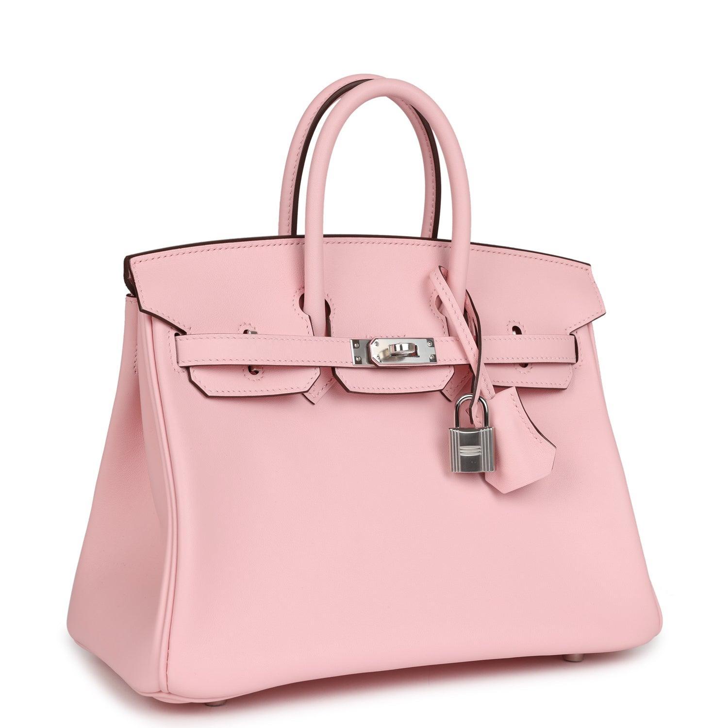 Birkin 25 Rose Sakura Swift Palladium Hardware Kilta bags