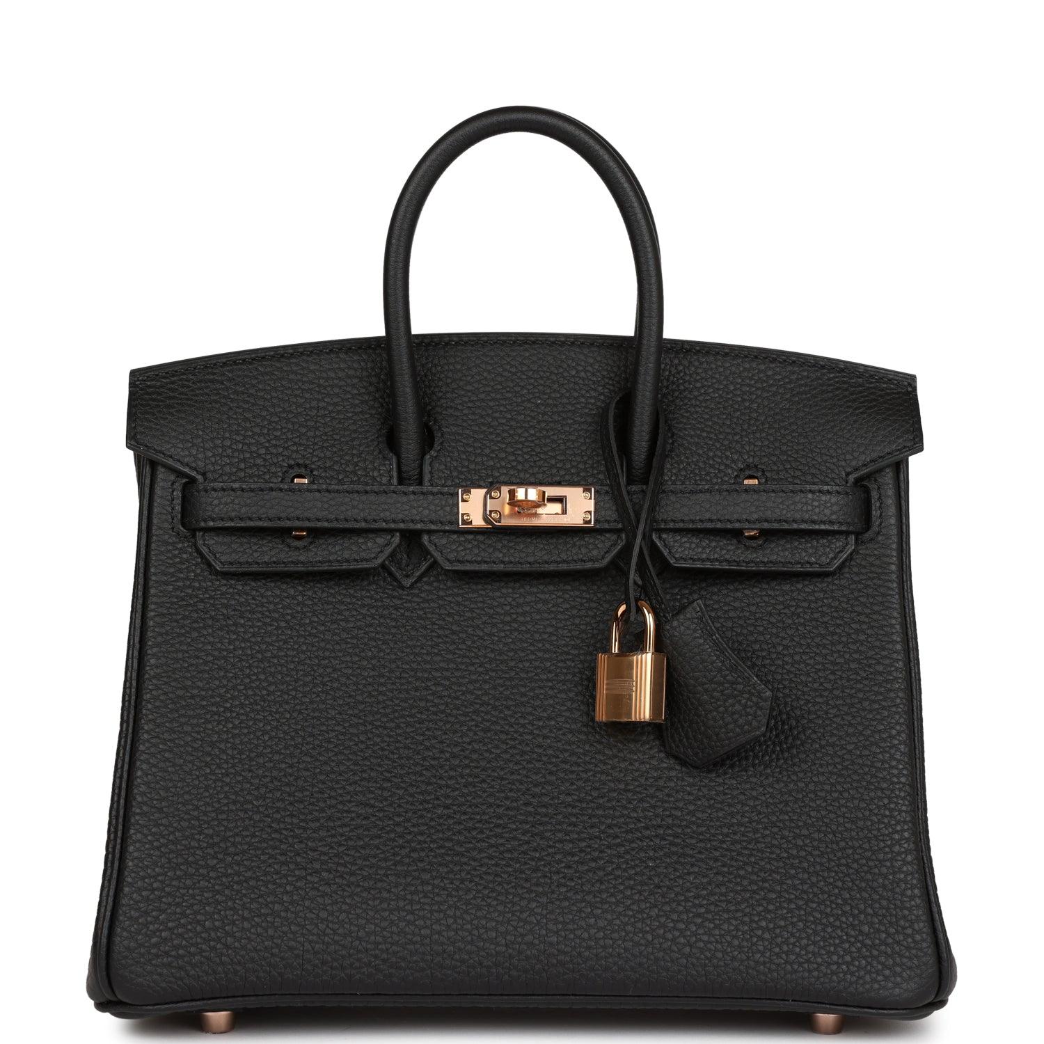 Birkin 25 Black Togo Rose Gold Hardware Kilta bags