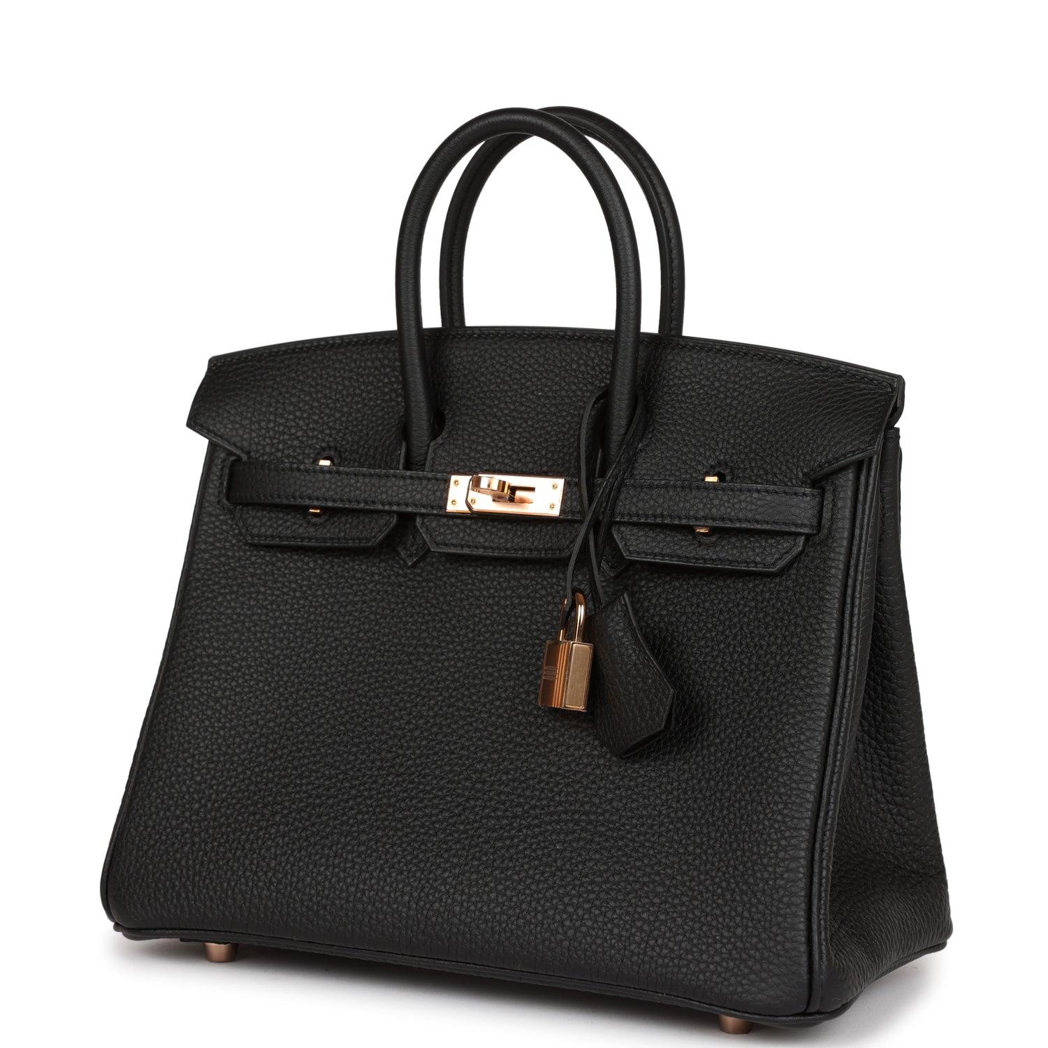 Birkin 25 Black Togo Rose Gold Hardware Kilta bags