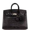 Birkin Sellier 20 Black Matte Alligator Gold Hardware Kilta bags