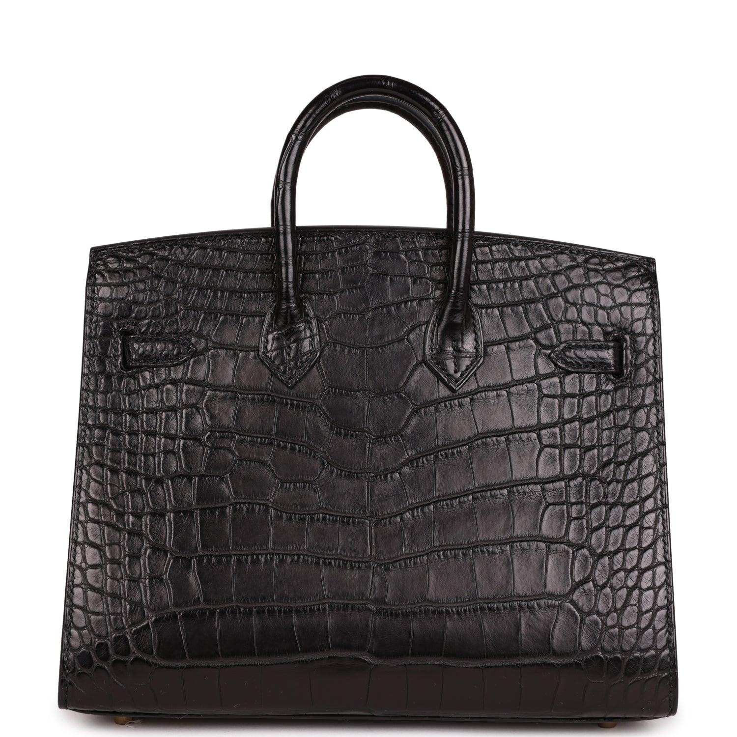 Birkin Sellier 20 Black Matte Alligator Gold Hardware Kilta bags