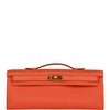 Kelly Cut Orange Swift Gold Hardware Kilta bags