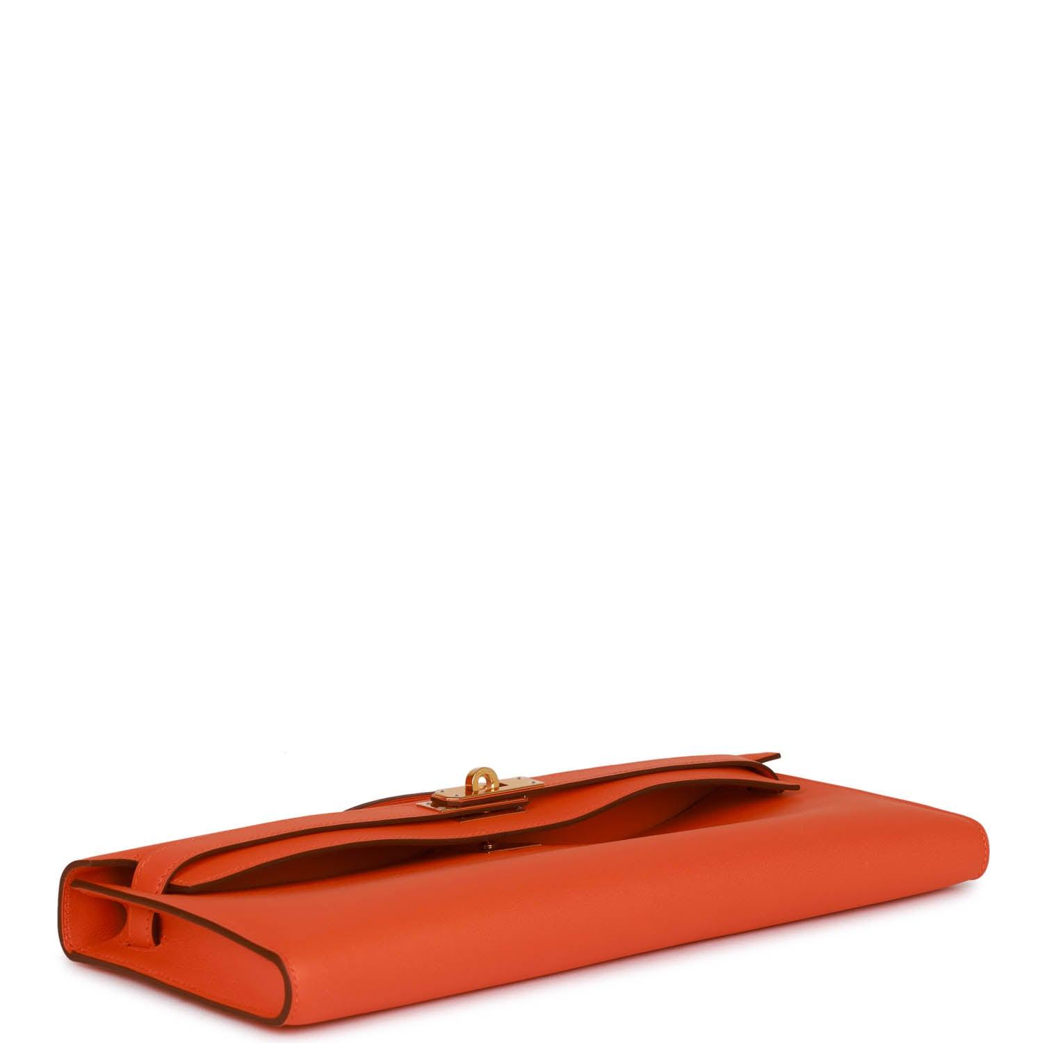 Kelly Cut Orange Swift Gold Hardware Kilta bags