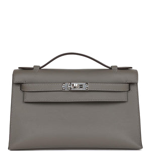 Kelly Pochette Gris Meyer Swift Palladium Hardware Kilta bags