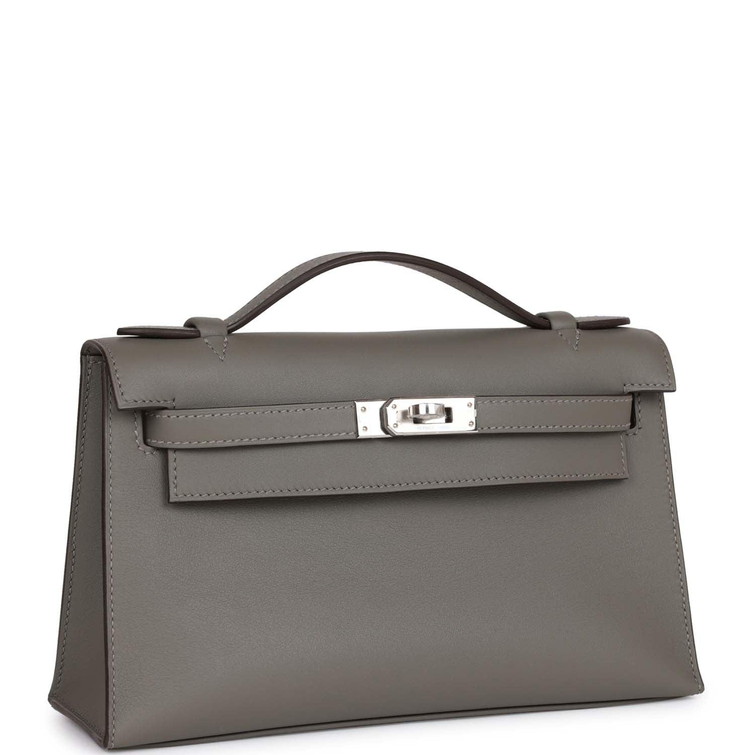 Kelly Pochette Gris Meyer Swift Palladium Hardware Kilta bags