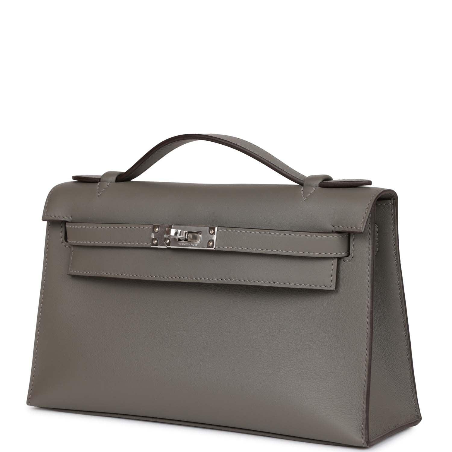 Kelly Pochette Gris Meyer Swift Palladium Hardware Kilta bags