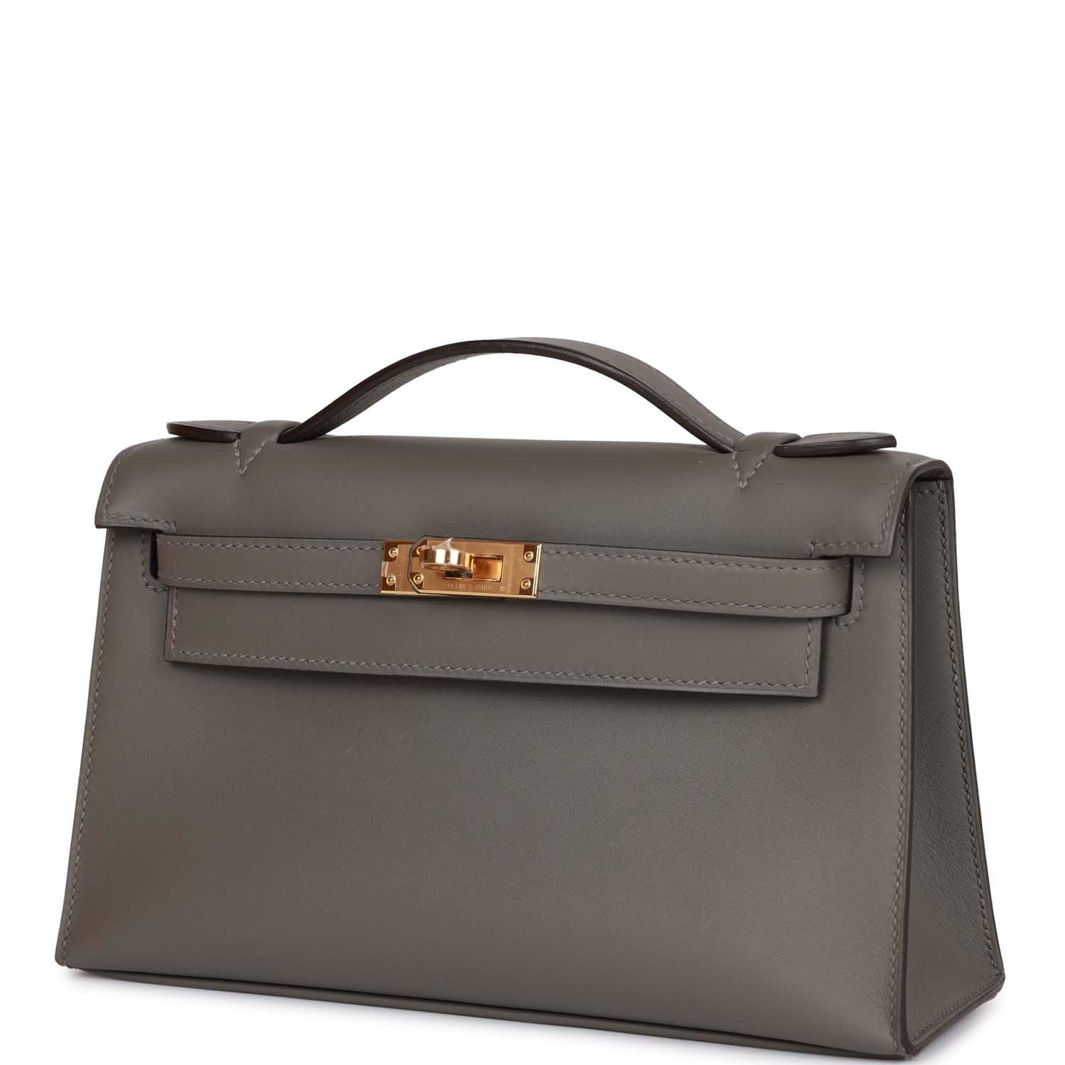 Kelly Pochette Gris Meyer Swift Gold Hardware Kilta bags