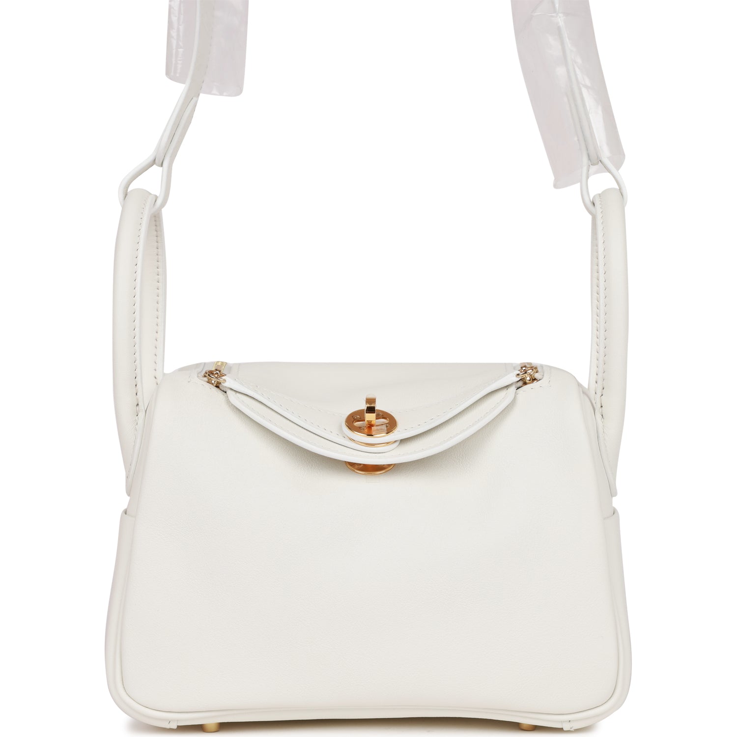 Mini Lindy White Swift Gold Hardware Kilta bags