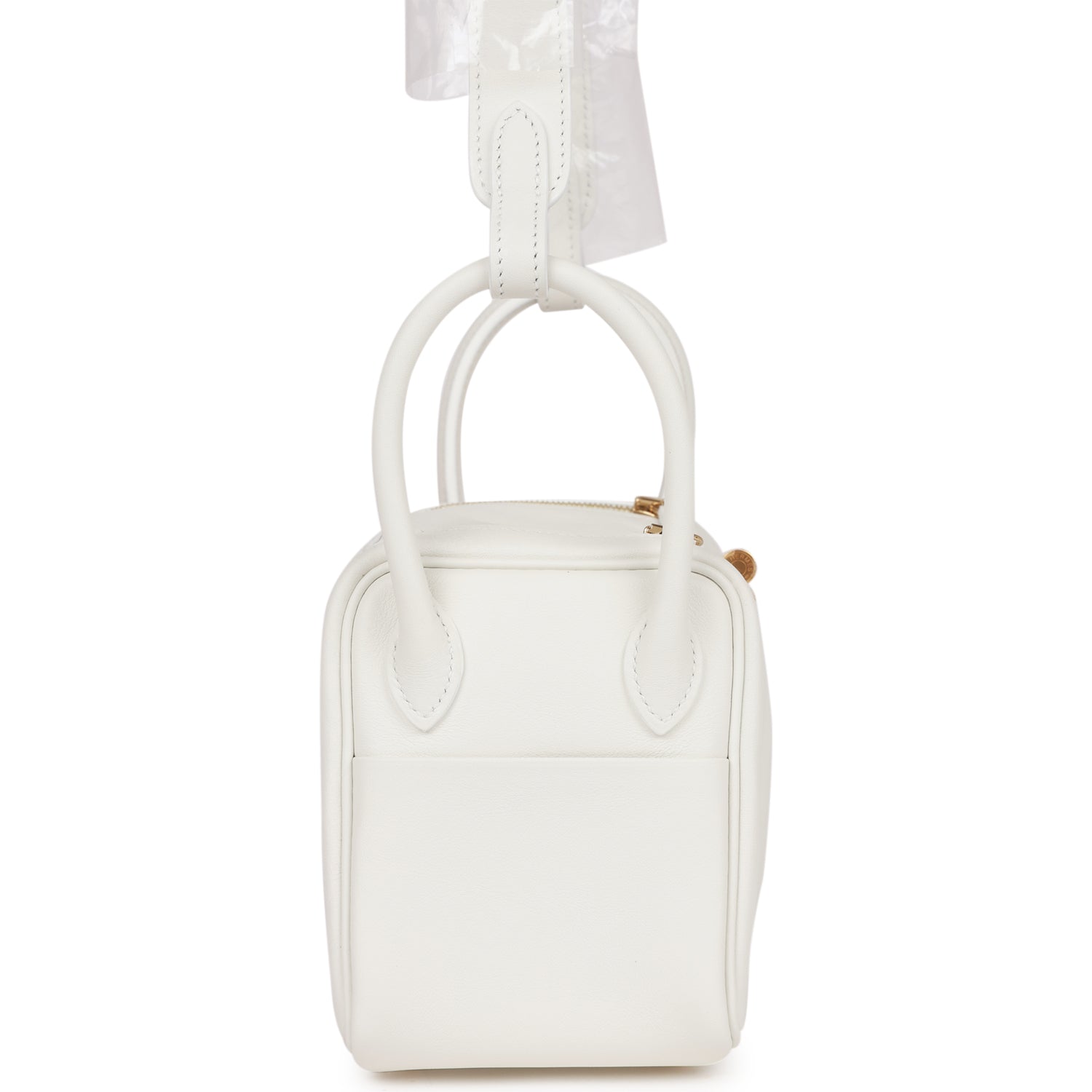 Mini Lindy White Swift Gold Hardware Kilta bags