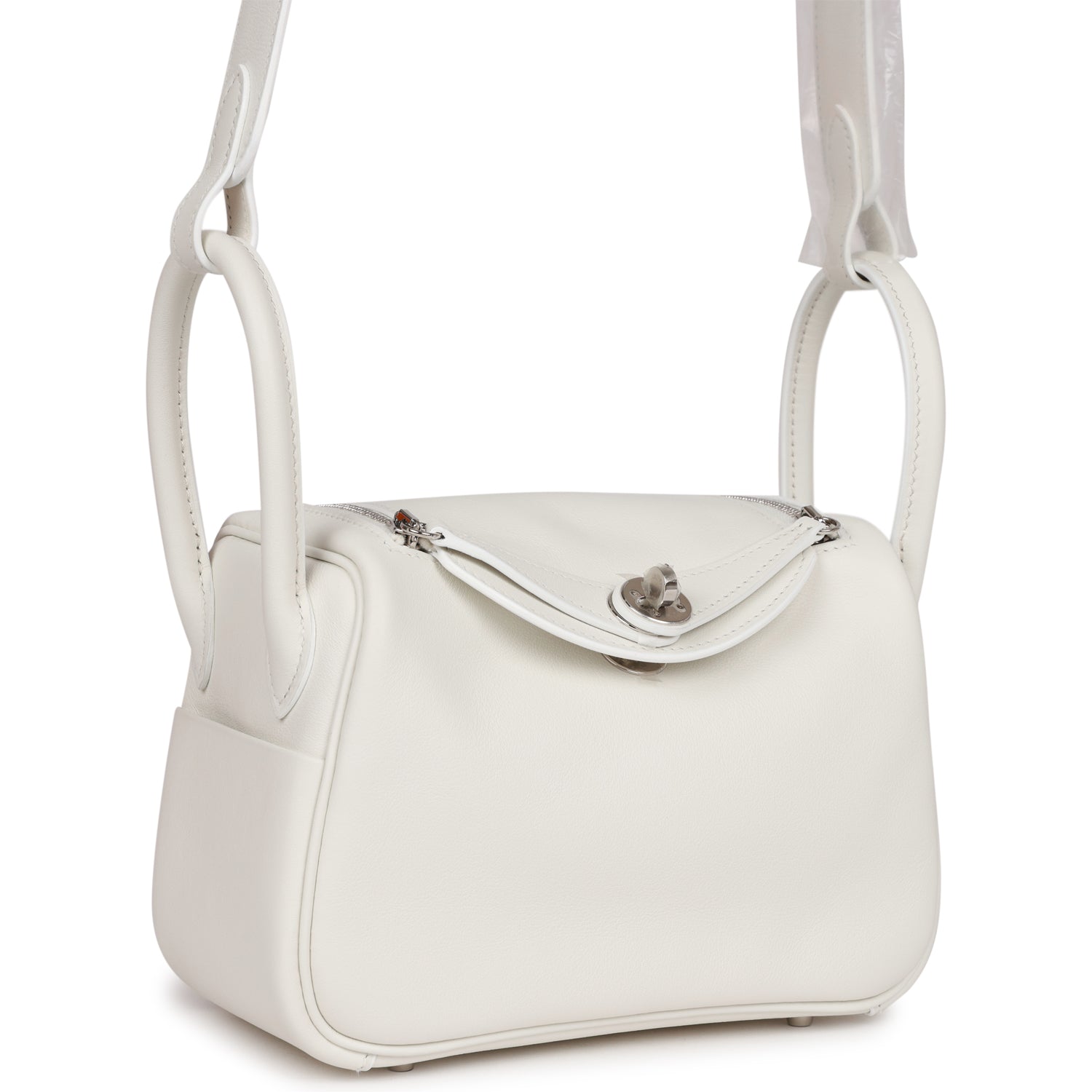 Mini Lindy White Swift Palladium Hardware Kilta bags