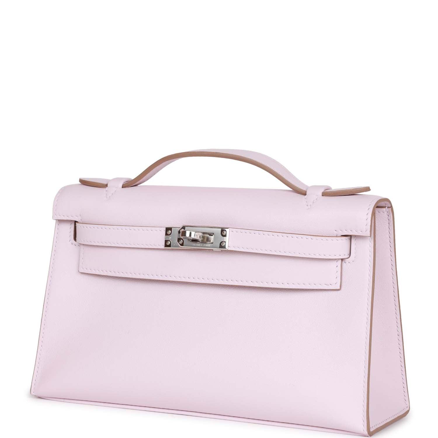 Kelly Pochette Mauve Pale Swift Palladium Hardware Kilta bags