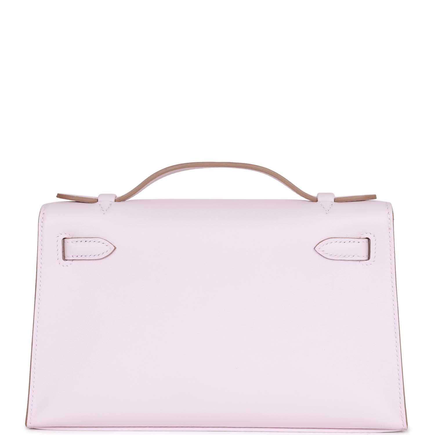 Kelly Pochette Mauve Pale Swift Palladium Hardware Kilta bags