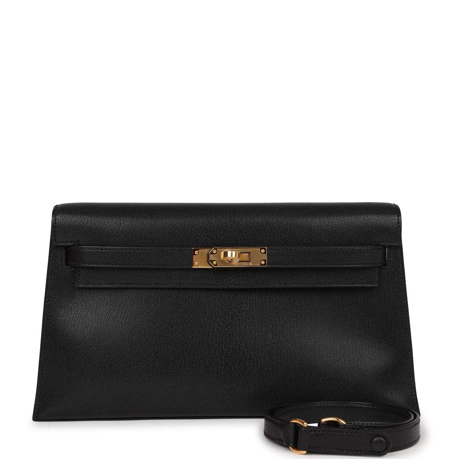 Kelly Elan Black Chevre Chamkila Gold Hardware Kilta bags