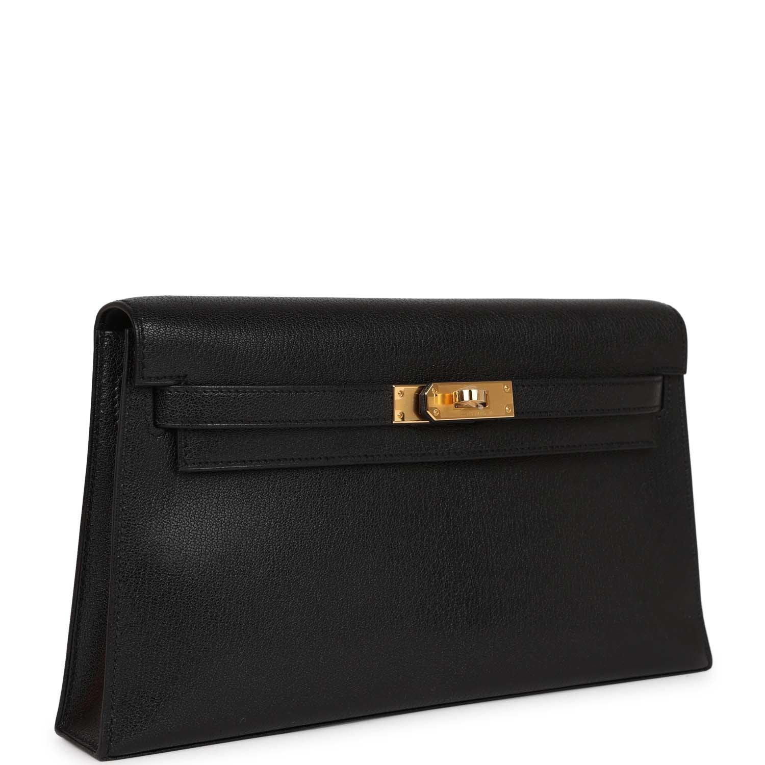 Kelly Elan Black Chevre Chamkila Gold Hardware Kilta bags