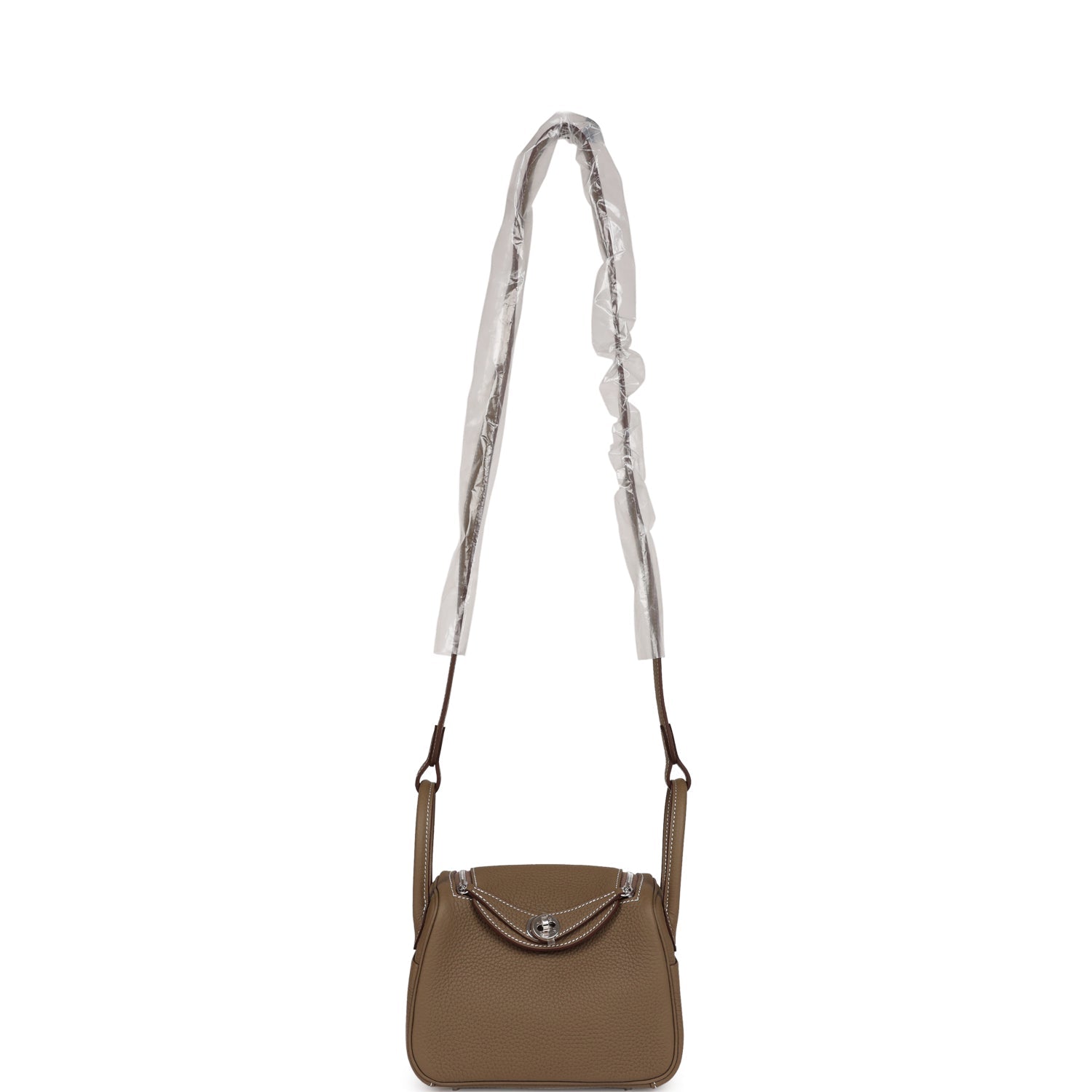 Mini Lindy Etoupe Clemence Palladium Hardware Kilta bags