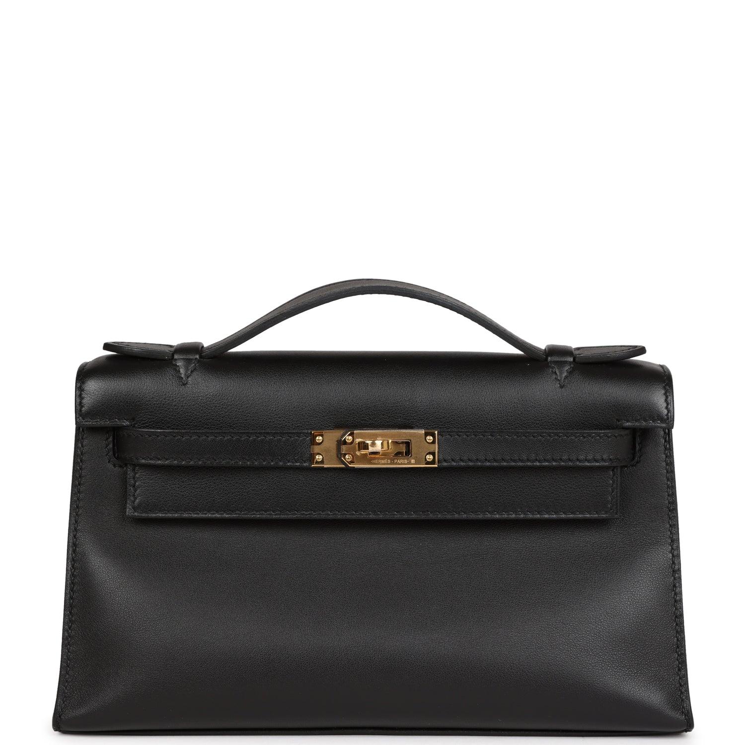 Kelly Pochette Black Swift Gold Hardware Kilta bags