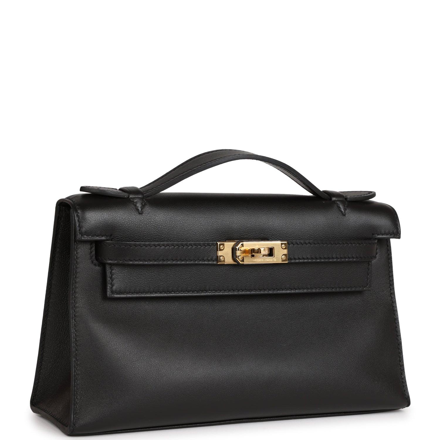 Kelly Pochette Black Swift Gold Hardware Kilta bags