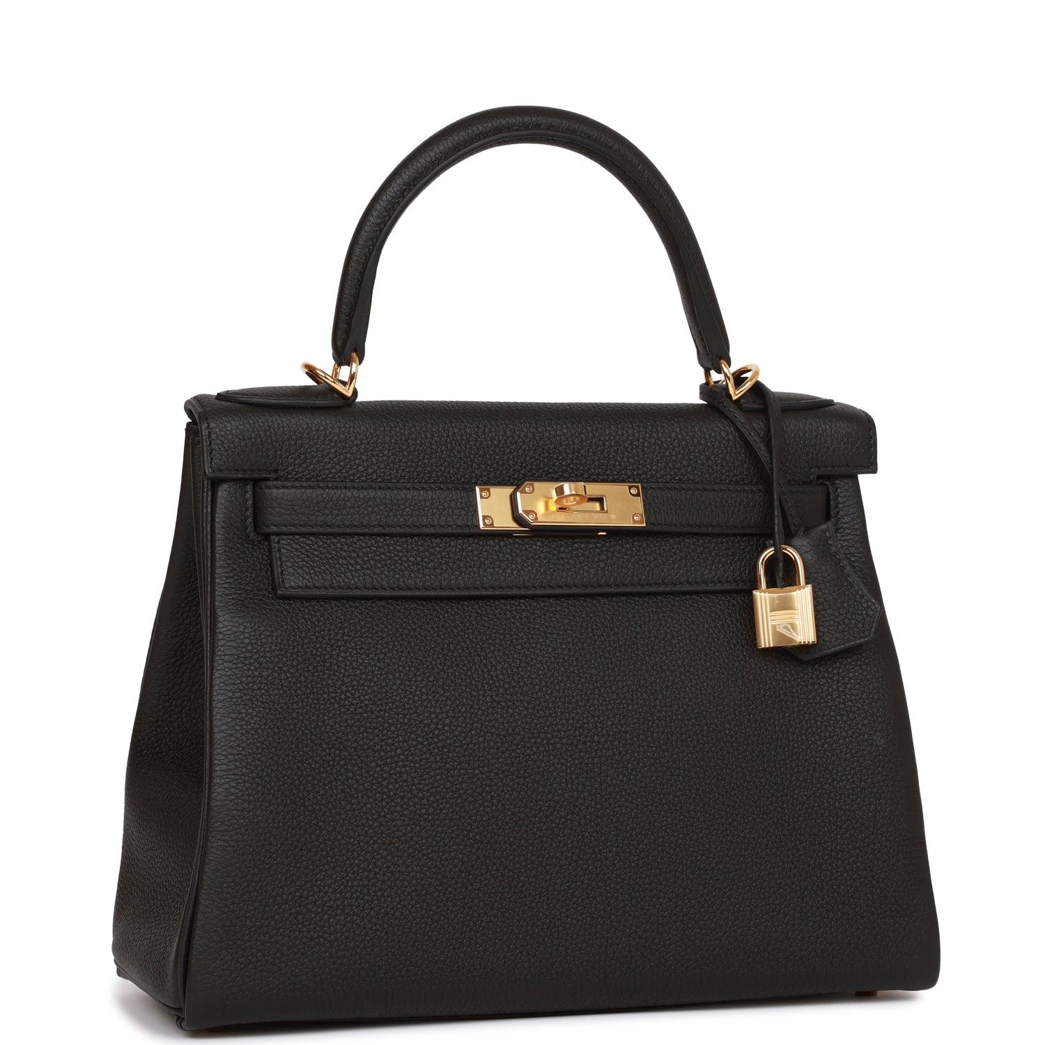 Kelly Retourne 28 Black Togo Gold Hardware Kilta bags