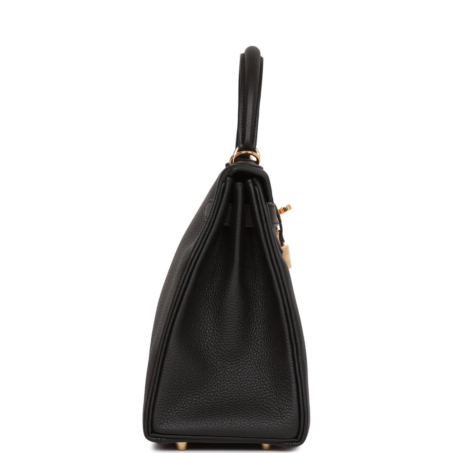 Kelly Retourne 28 Black Togo Gold Hardware Kilta bags