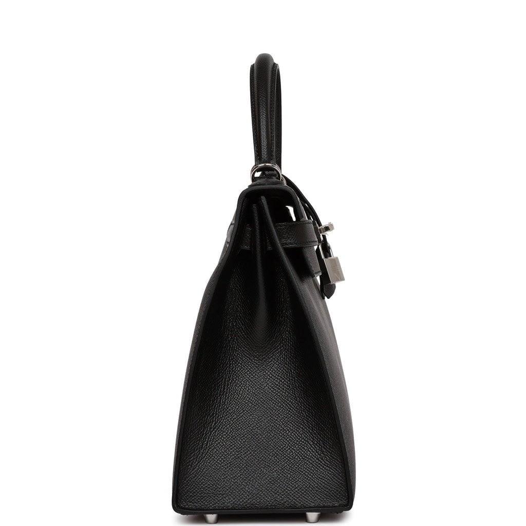 Kelly Sellier 28 Black Epsom Palladium Hardware Kilta bags