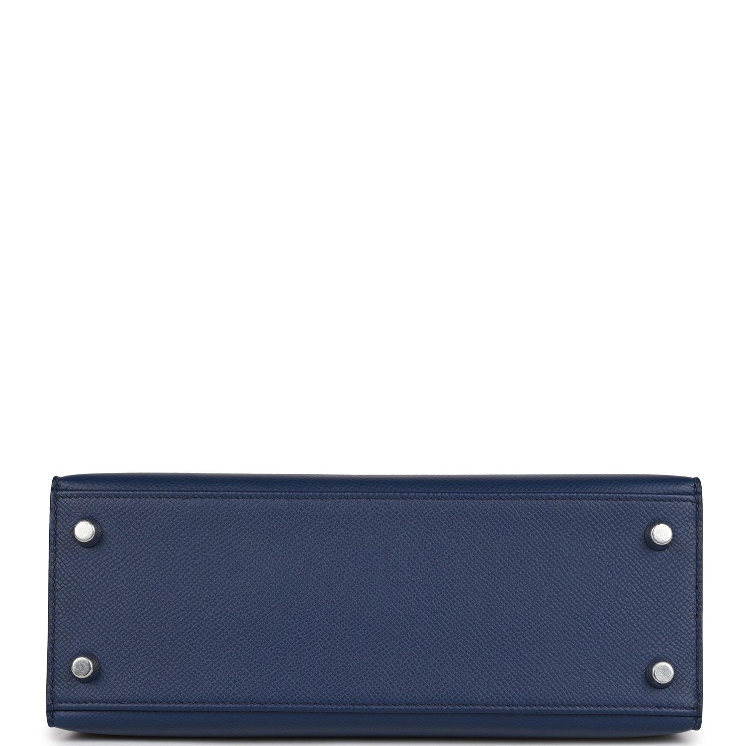 Hermes Kelly Sellier 25 Bleu Saphir Epsom Palladium Hardware - sneakerlandnet